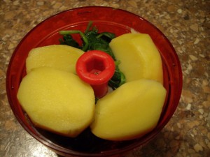 шпинат и картошка