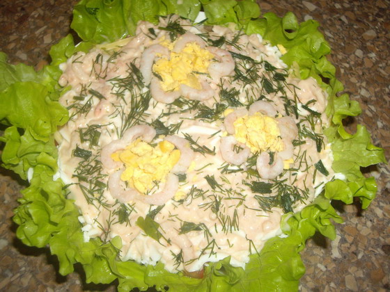 kartofeljnij salat s kreveto4nim sousom