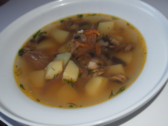 картофельный суп с грибами